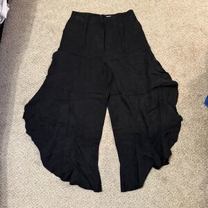 elevenses Black Wide Leg Flowing Jumpsuit Pants